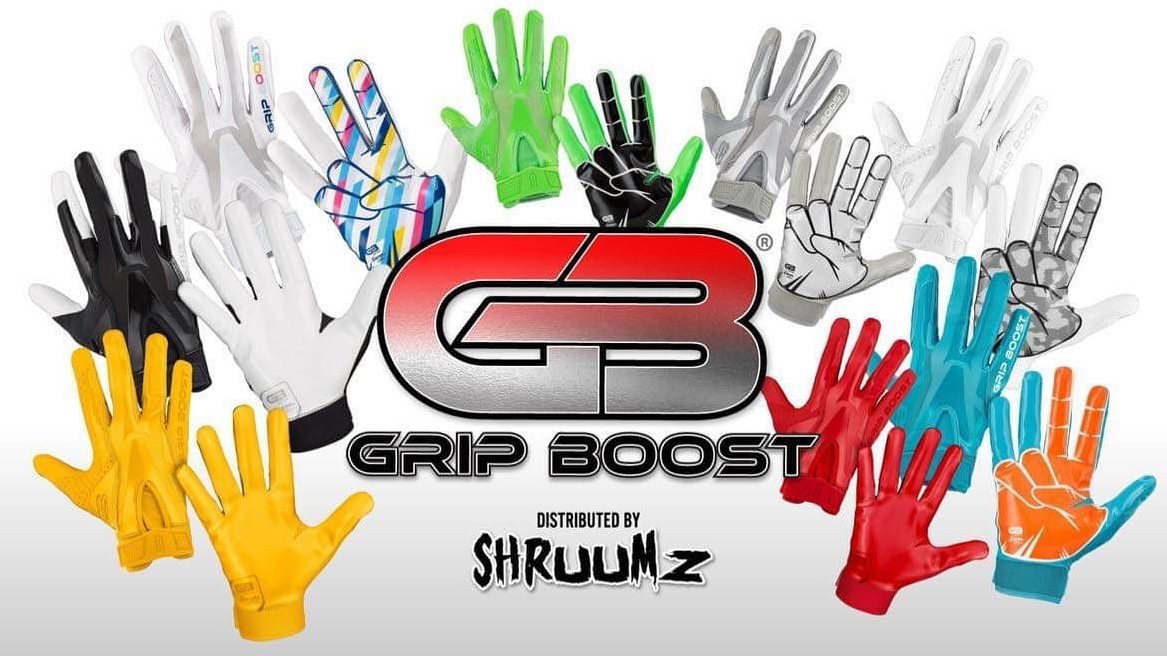 Grip Boost Stealth White Football Gloves - Youth Sizes – SHRUUMZ