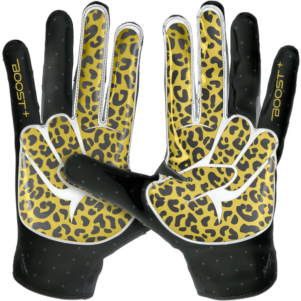 Grip Boost Peace Stealth 6.0 Boost Plus Football Gloves Black Gold SHRUUMZ