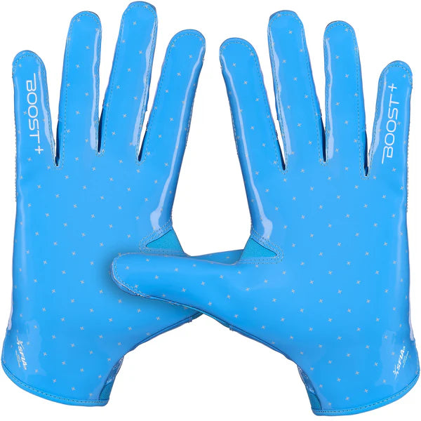 Grip Boost Stealth 6.0 Boost Plus Football Gloves Solid Light Blue SHRUUMZ