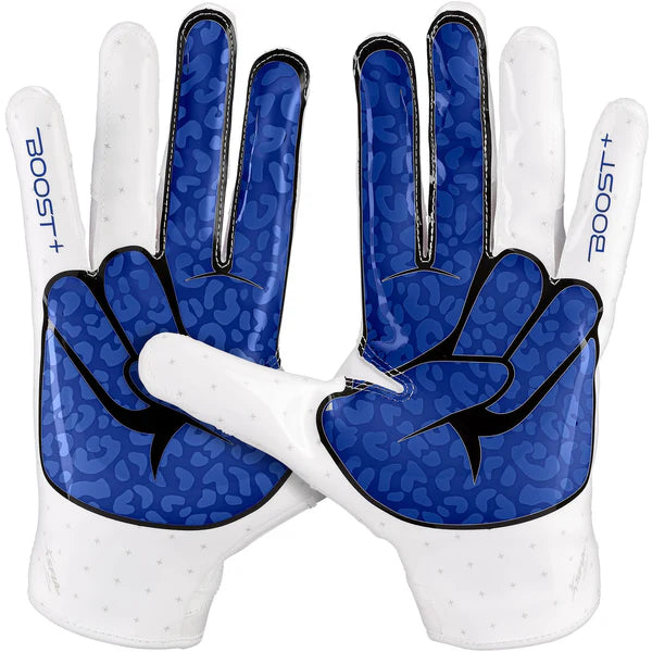 grip boost handschuhe Grip Boost Peace Stealth 6.0 Boost Plus Football Gloves - White/Blue