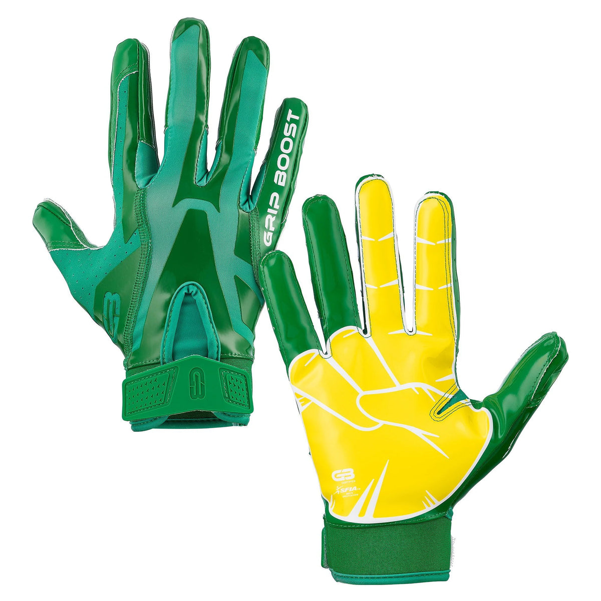 Adidas yellow top football gloves
