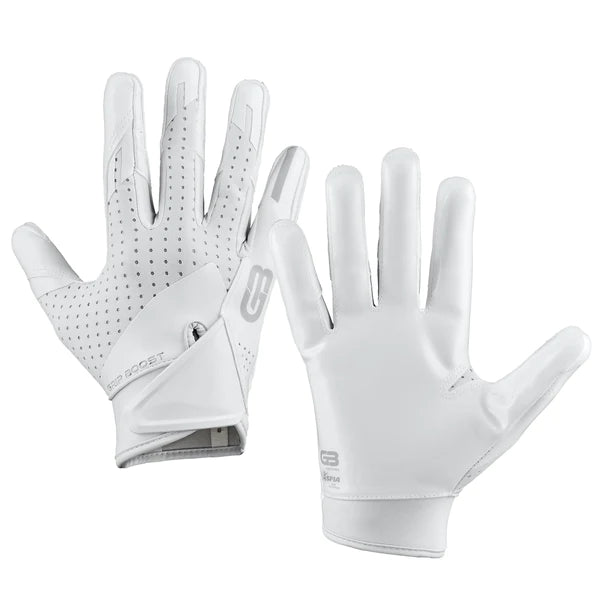 5.0 Grip Boost White Football Gloves - Adult Sizes