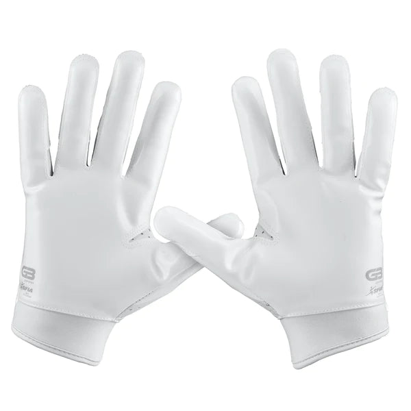 White youth cheap football gloves