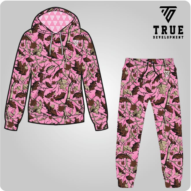 True Development - Pink Camo Pullover and Joggers