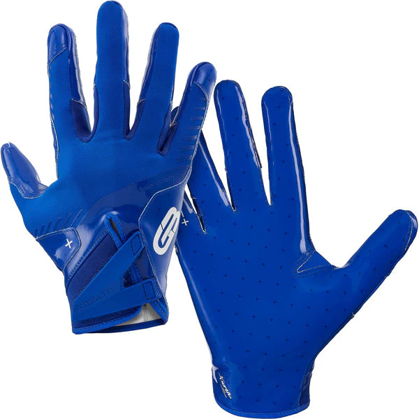 Grip Boost Stealth 6.0 Boost Plus Football Gloves - Solid Blue - Adult Sizes