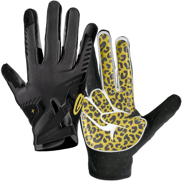 Grip Boost Peace Stealth 6.0 Boost Plus Football Gloves - Black/Gold - Youth Sizes