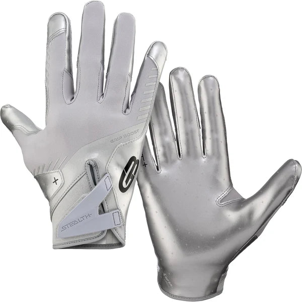 chrome handschuhe Grip Boost Stealth 6.0 Boost Plus Football Gloves - Solid Chrome