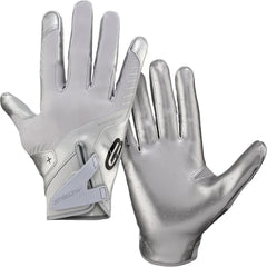 Grip Boost Stealth 6.0 Boost Plus Football Gloves - Solid Chrome