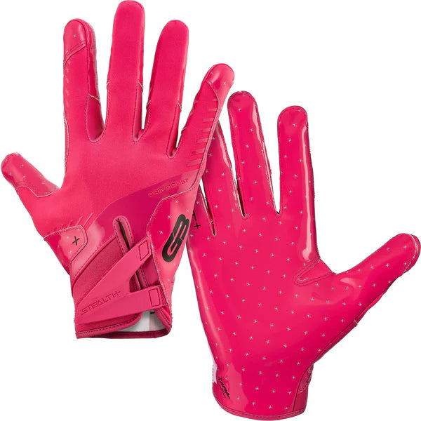 Grip Boost Stealth 6.0 Boost Plus Football Gloves - Solid Pink - Youth Sizes