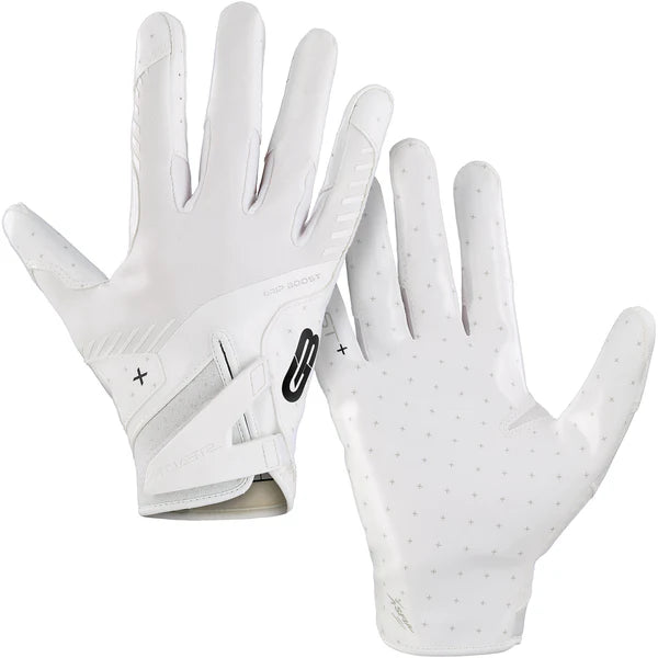 Grip Boost Stealth 6.0 Boost Plus Football Gloves - Solid White - Adult Sizes