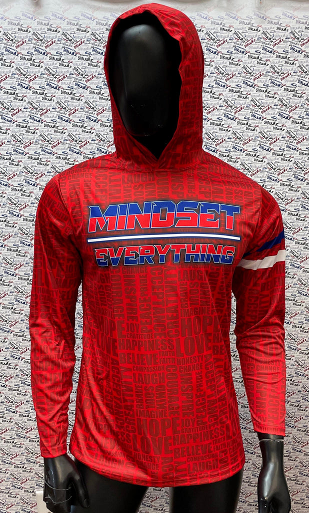 Mindset over Everything Drifit Hoodie - Red