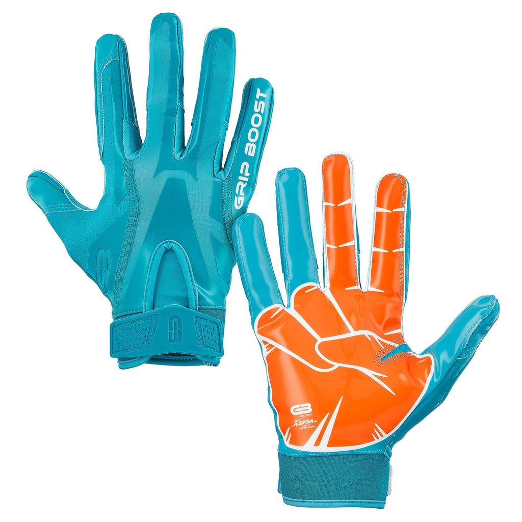 Grip Boost Aqua Peace Football Gloves - Youth Sizes
