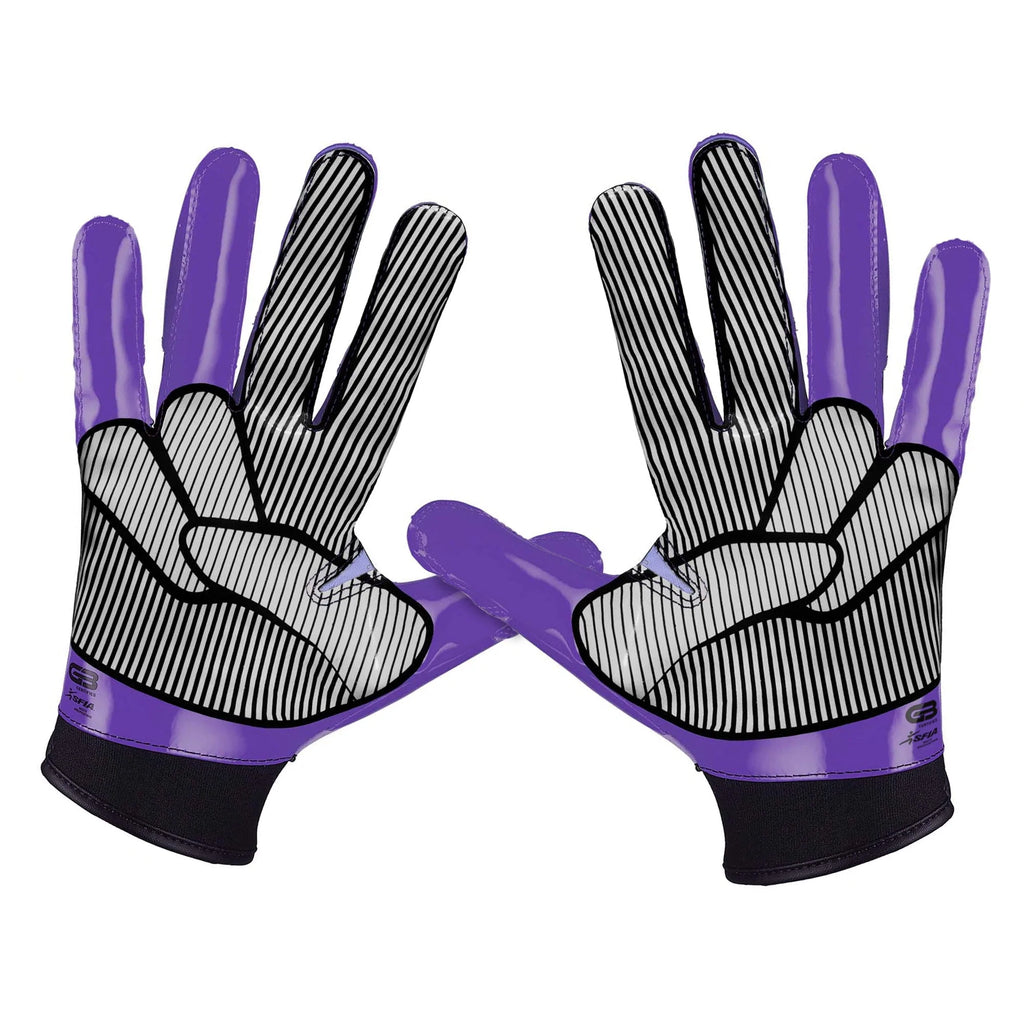 All purple football deals gloves