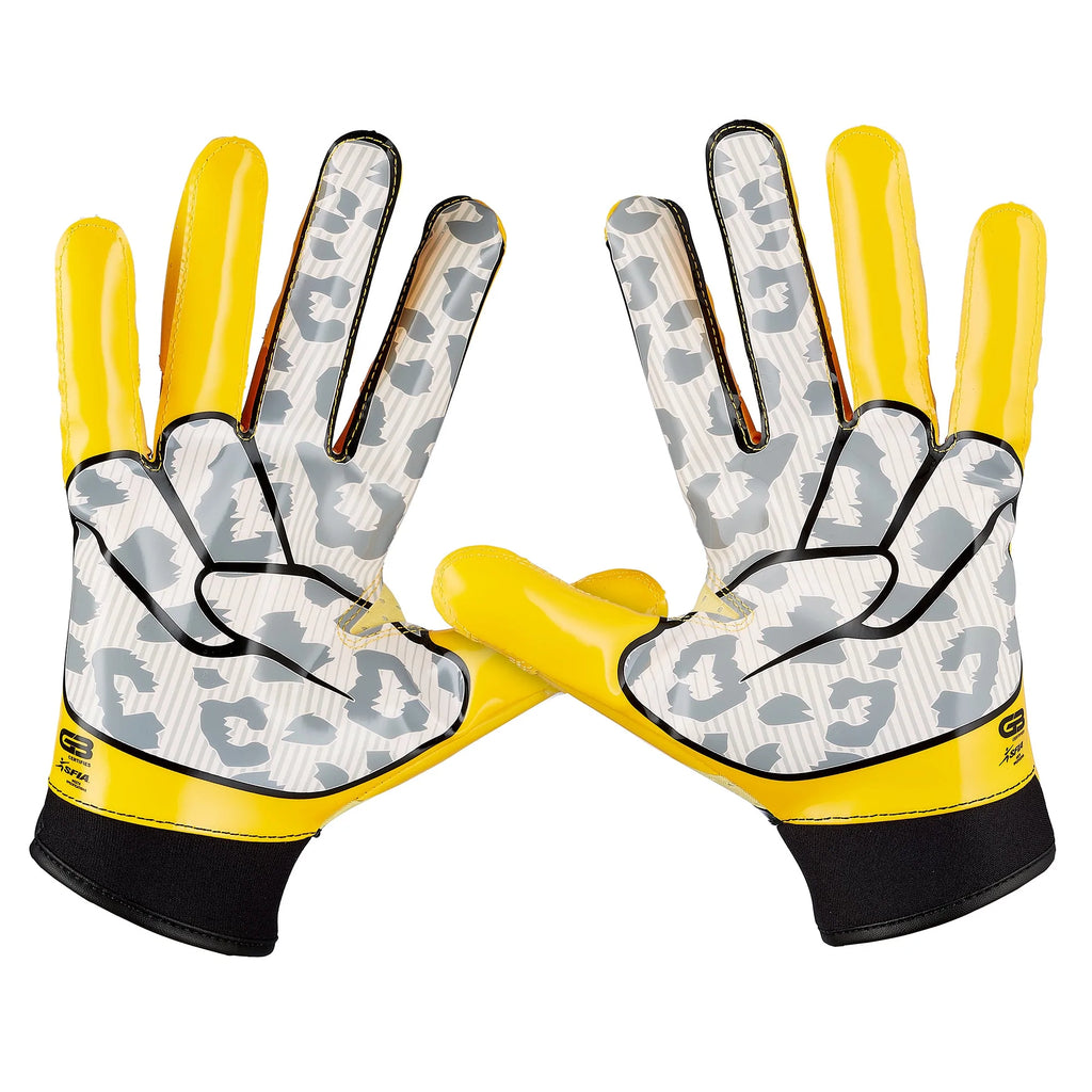 Adidas yellow top football gloves